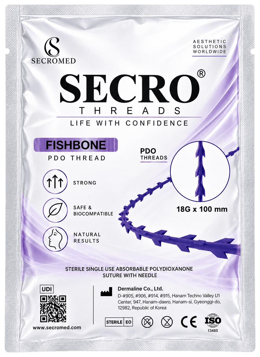 SECRO THREADS Fishbone PDO thread pouch